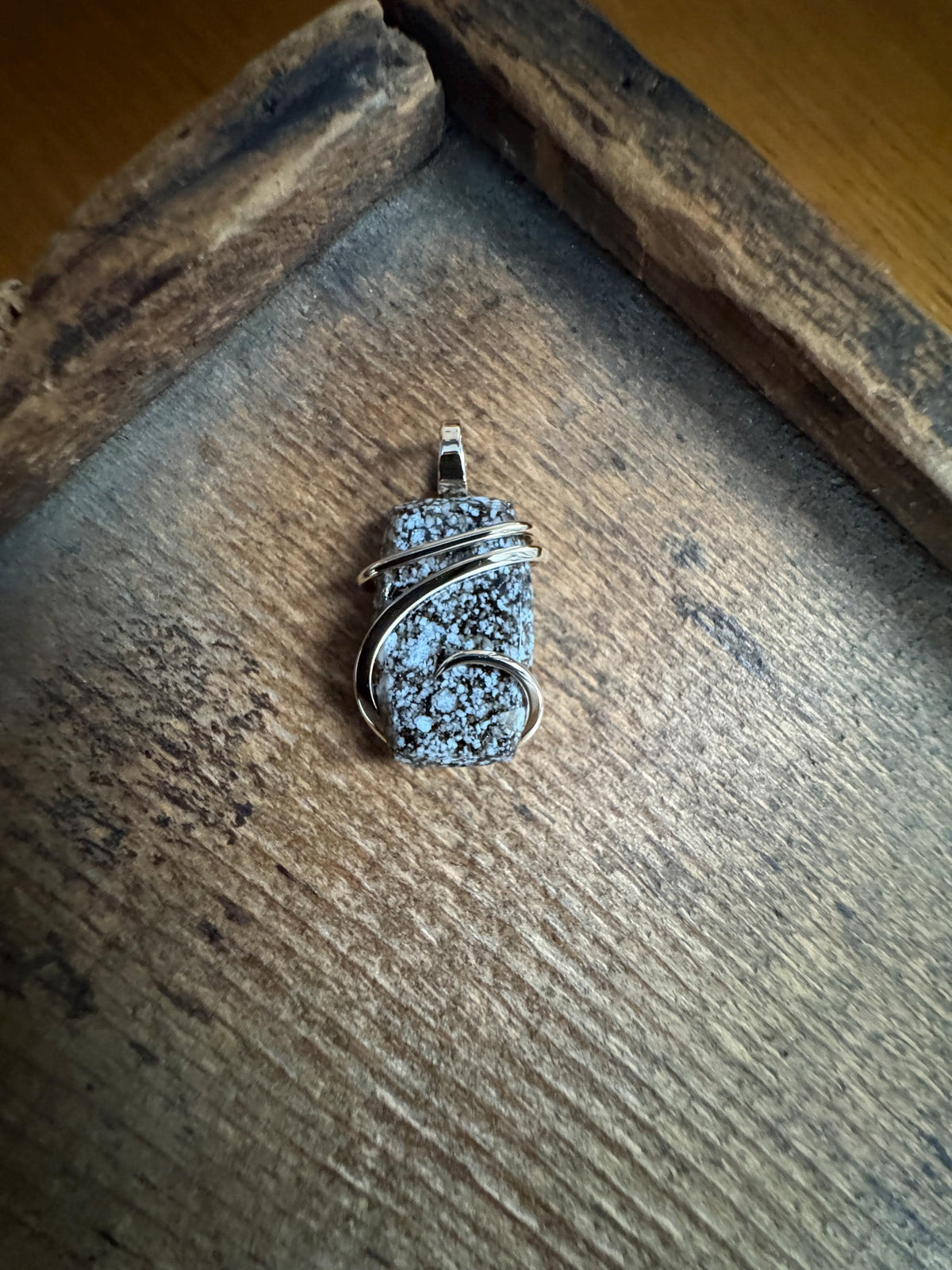 Fulgurite in 14k gold pendant