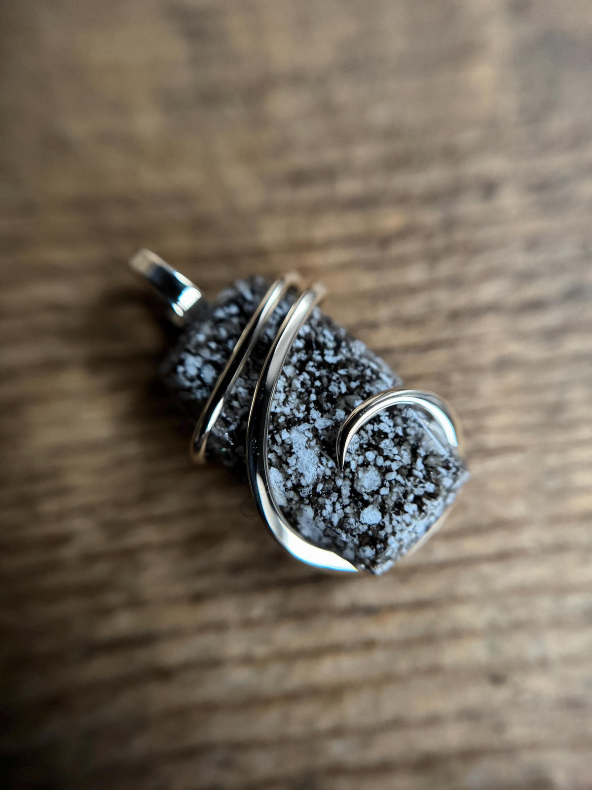 Fulgurite in 14k gold pendant