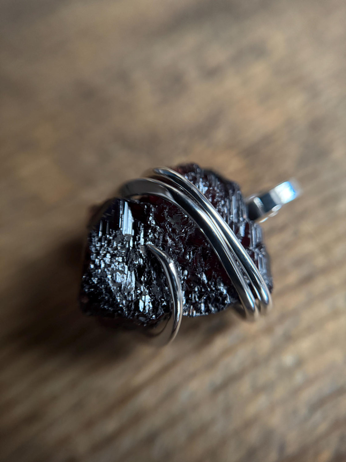 Garnet in sterling silver pendant
