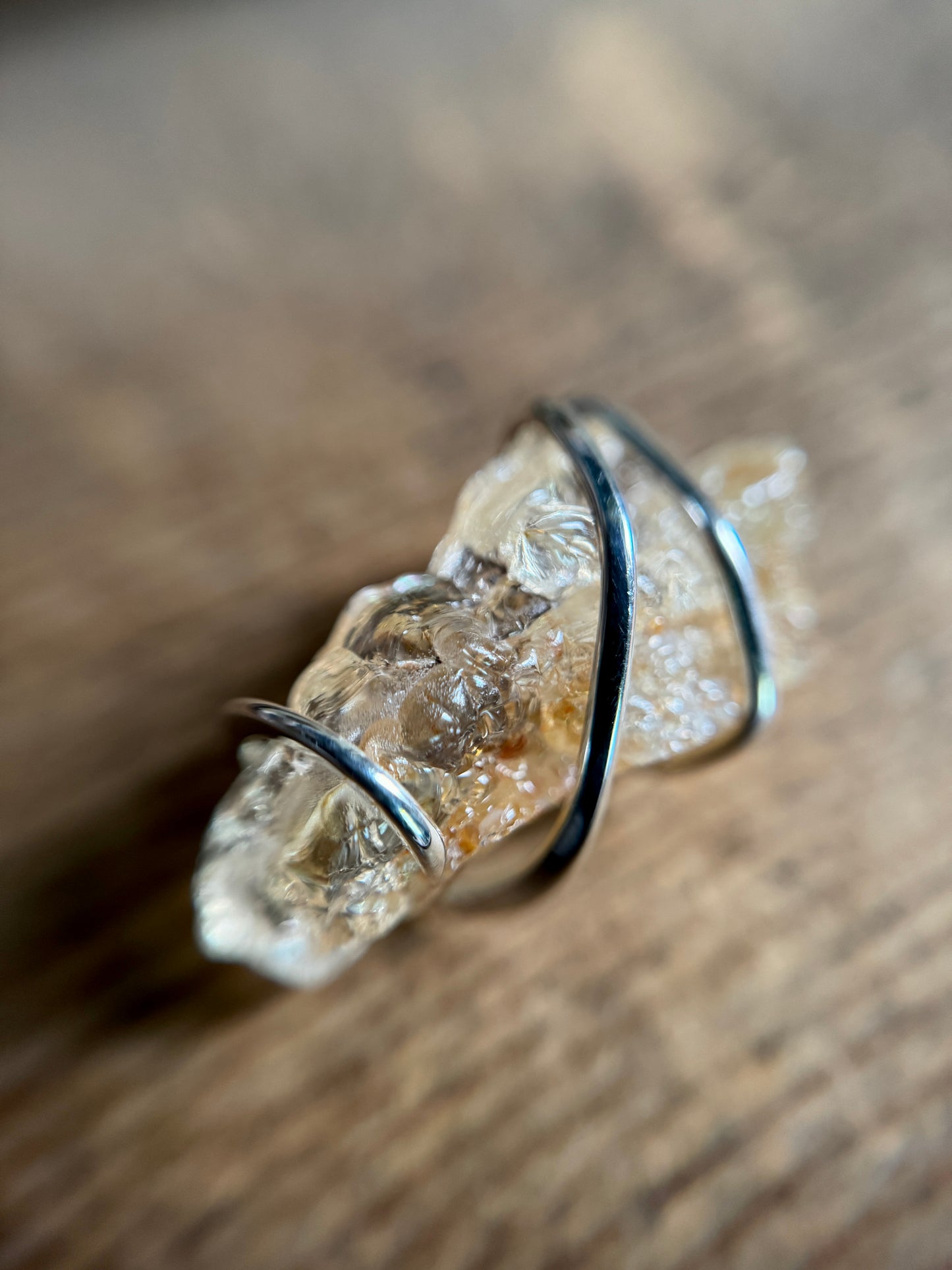 Hyalite opal in sterling silver pendant