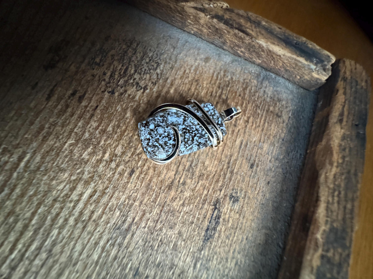 Fulgurite in 14k gold pendant